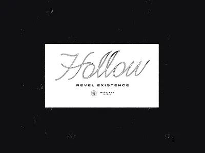 Hollow Goods "Revel Existence" brand brand identity branding design hand drawn hand lettering handlettering icon logo michigan typography vector
