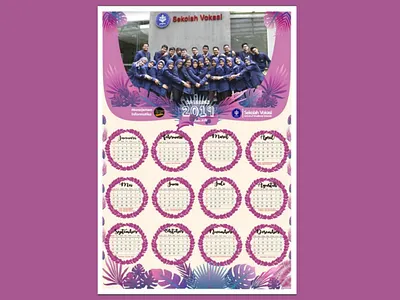 Design Calendar 2019 branding calendar 2019 calendar design colorfull design illustration simple typography vector
