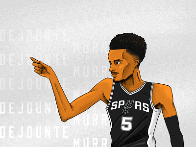 DJ Murray art basketball dejonmurray dj illustration nba sanantonio sports spurs