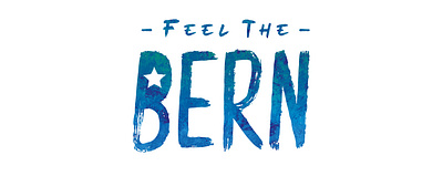 Feel the Bern bernie sanders grunge lettering politics print t shirt design typography