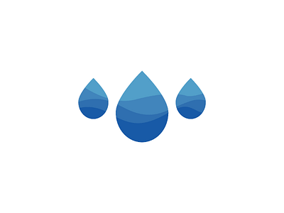 Drops blue branding company corporate identity design drop eye catching illustration logo logo awesome logo design minimal nature oil rain simple water water drops web