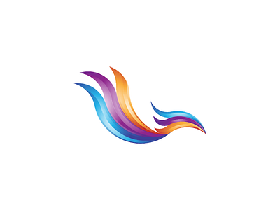 Bird 3d bird bird logo branding colorful company corporate identity creative elegant fly golden ratio gradient graphic design illustration logo media modern nature web wing