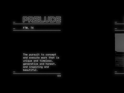 Prelude Branding 02 black and white branding film filmmaking logo texture type typography