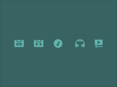 Multimedia Glyph Icon design glyph icon icon icon a day icon app icon design icon set illustration
