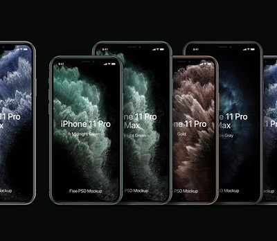 Psd iPhone 11 Pro Mockup Set