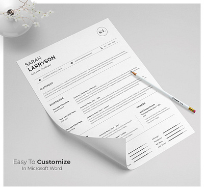 Resume Template / CV clean resume creative resume curriculum vitae cv cv template download free minimal resume modern modern resume professional resume resume clean resume cv resume design resume template template