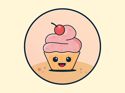 Cupcake 2d 2d character branding character character design cupcake cute cute illustration cutie design dessert flat food food illustration foodie fun illustration logo vector yummy