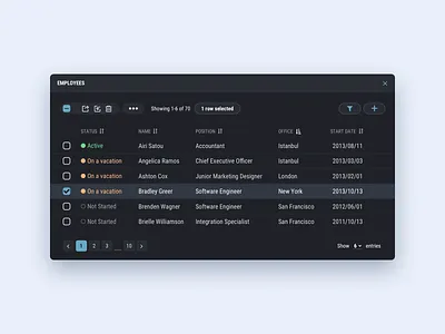 Data Table component components data data table data visualisation datatable filter sorting ui ui design ux ux design