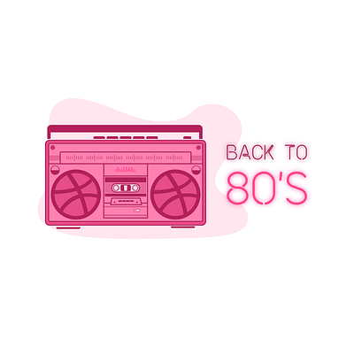 Hello Dribbble! 80s design firstshot hellodribbble mixtape music tape