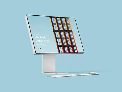 Mac Pro & XDR Display Mockups 3d app apple clay desktop display download figma lstore mac mac pro macos macos x mock up mockup photoshop psd sketch ui