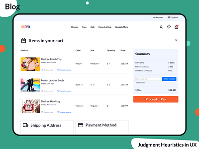 Judgment Heuristics in UX add to cart blog checkbox checkout checkout form checkout page checkout process ecommerce ecommerce design ecommerce shop judgement uiuxdesign userexperience uxdesign uxui web interface webdesign website wireframe wireframing