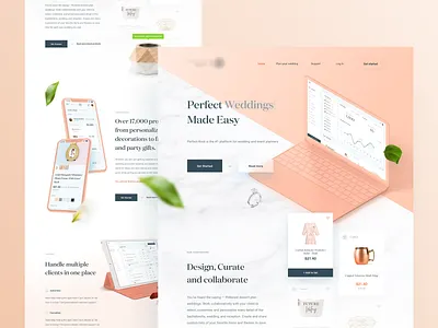 Wedding Planner – New Landing Page 👰🤵🥂 bachelorette clean landing landing page minimal planner ui ux website wedding