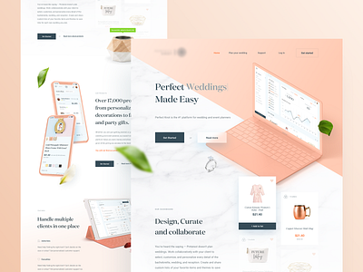 Wedding Planner – New Landing Page 👰🤵🥂 bachelorette clean landing landing page minimal planner ui ux website wedding