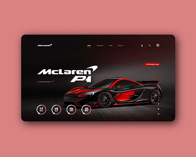 mclaren concept page design illustration typography ui ux web website