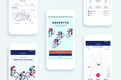 Grupetta App app app design cycling strava uxui