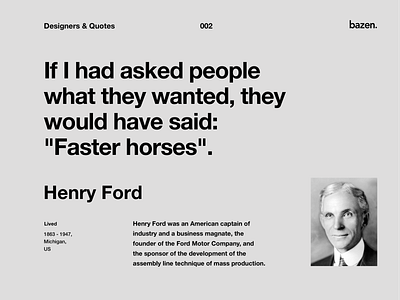 Quote - Henry Ford business business design design thinking designteam designtips inspiration inspirational quote learning lessons motivation quote design quotes thinking tips uidesign userinterface userinterfacedesign uxdesign uxdesigns uxui