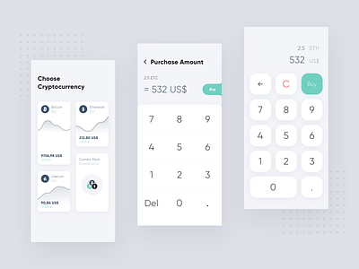 Cryptocurrency Calculator android app calculator clean crypto flat interface ios minimal ui