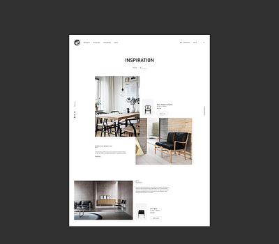 Carl Hansen - Inspiration page concept design interface ux web webdesign