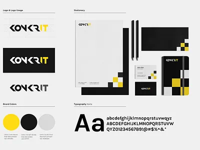 Konkrit Agency Branding branding branding agency branding and identity branding concept colors graphic logo stationary design typography