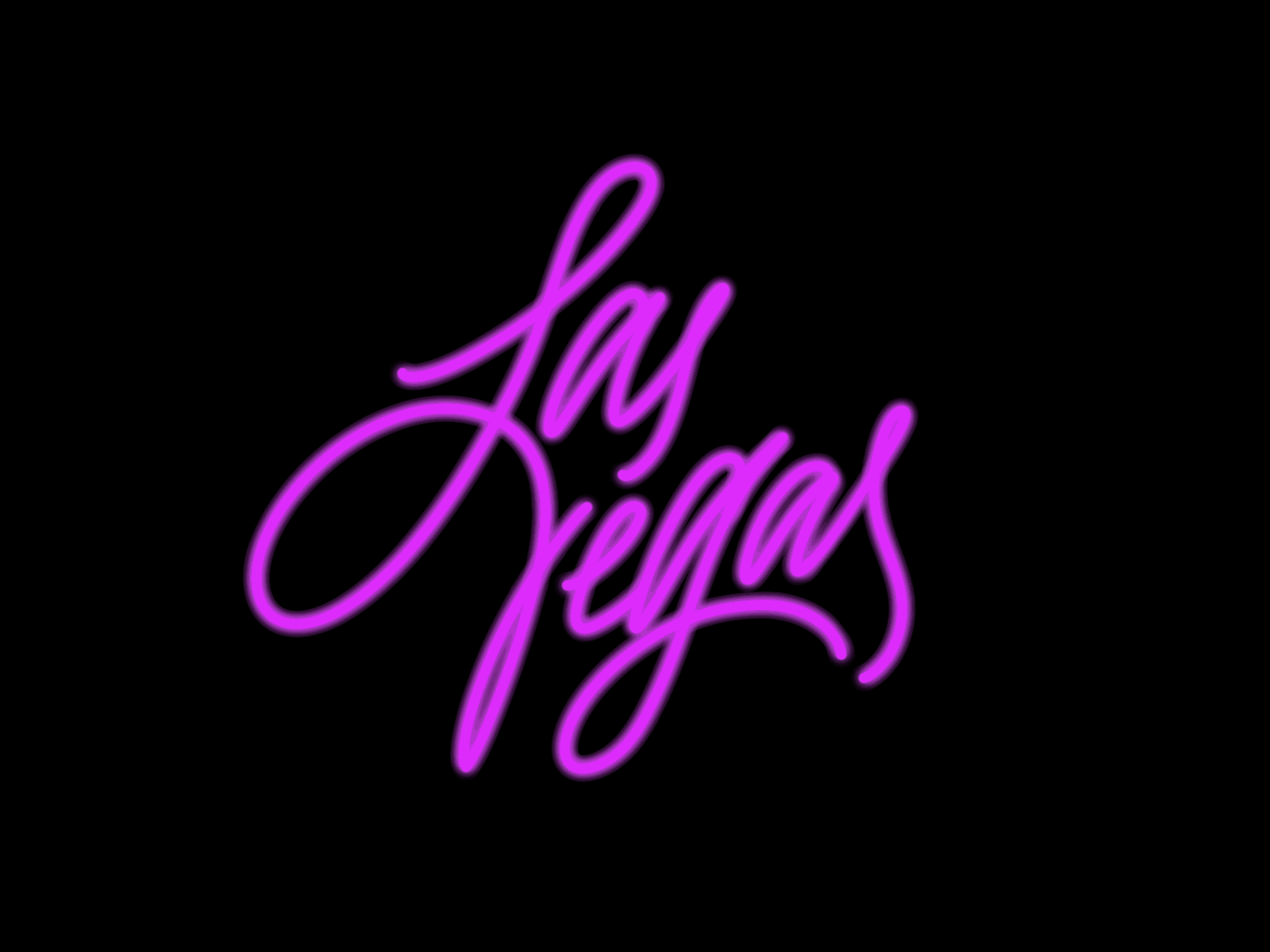 Las Vegas Neon Lettering animation branding calligraphy design graphic design lettering motion neon procreate type typography vegas