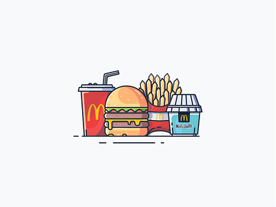 Mcdonald's design flat flat design icon illustration illustrator minimal ui ux vector