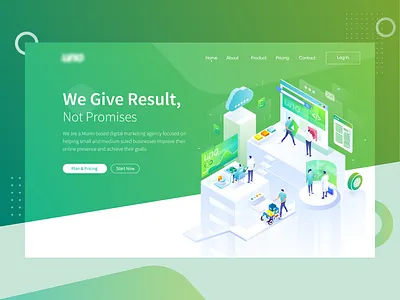 Header Illustration For Professional Digital Marketing Form agency agency website app design digital header hero illustration illustration isometric landing page marketing vector web website