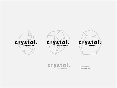 Crystal logo font design gray logo pure