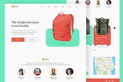 Bagotion - a dummy landing page commerce illustration landing page minimal product ui ux web design webpage website