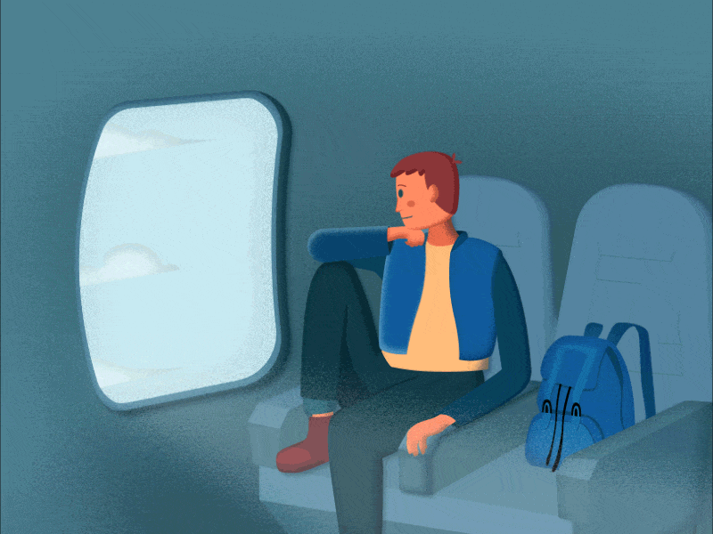 Enjoy the moment 2danimation after effects airplane animation aviation enjoying illustration