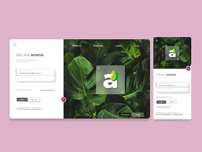 Aroma final 2 adobe xd app design application design minimal ui ui website ux webdesign website