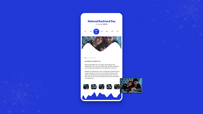 Mobile APP - Special Day Calendar Design adobe xd adobe xd mobile app design ux adobexd calendar ui design landingpage mobile app design uiux ux