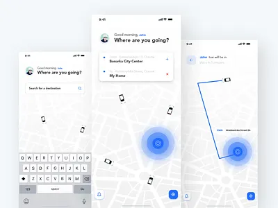 D.cab cab app design app design flat ios minimal ui ux