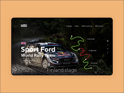 WRC stage animation design ui ux web website