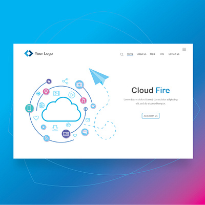 Cloudfire landing page branding cloud cloud computing cloudflare landing page cloudflare landing page illustration logo marketing print social media marketing social network ui vector web