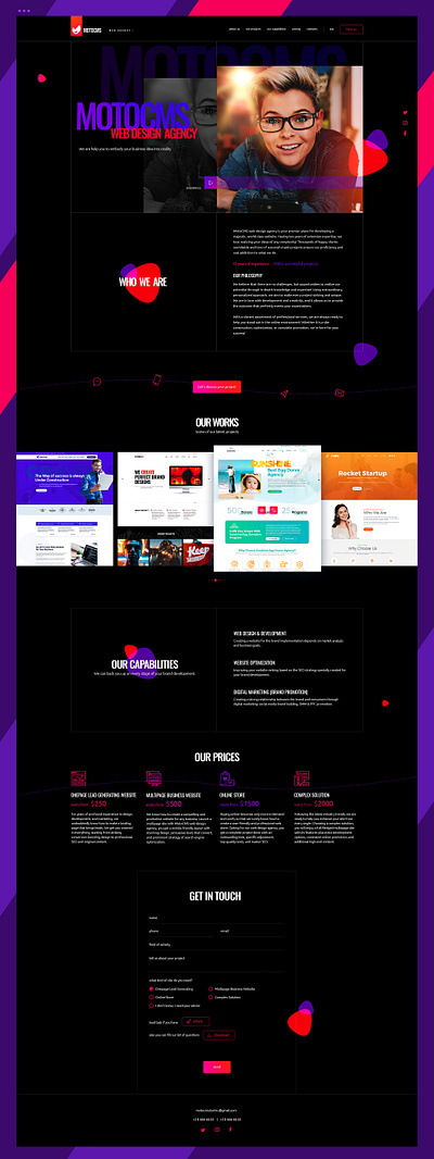 Web Agency Landing Page design logo ui ux web website