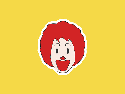 Vectober Day 25- Tasty adobe adobe illustrator design flat flat illustration illustration illustrator inktober inktober2019 mcdonalds ronald mcdonald series sticker tasty vector