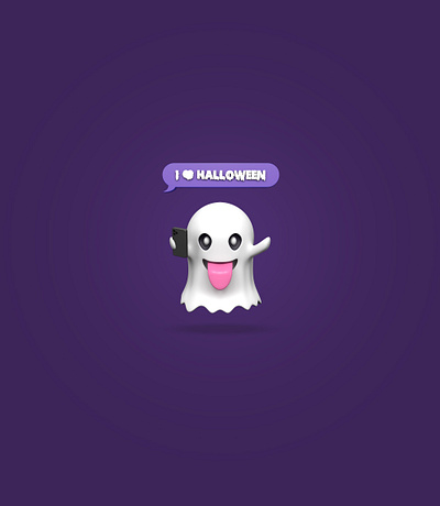 Funny Ghost | 3D 3d bubble c4d character funny ghost halloween halloween design illustration iphone modeling render scary spooky sticker text