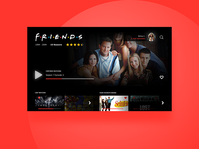 TV App | 025 025 app app design daily 100 challenge daily ui dailyui dailyui025 dailyuichallenge streaming streaming app tv tv app tv series tv show tv shows tvapp ui userexperience ux watch