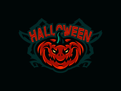 PUMPKIN LOGO MASCOT angry art branding character dark e sport evil halloween halloween design icon illustration illustrator logo logo mascot mark mascot logo night pumpkin sports logo vector