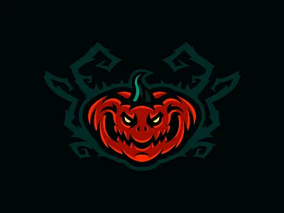 PUMPKIN LOGO MASCOT angry art badge badge logo branding crazy dark halloween icon illustration illustrator mascot mascot logo night pumpkin pumpkins russia ukraine vector web