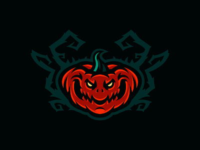 PUMPKIN LOGO MASCOT angry art badge badge logo branding crazy dark halloween icon illustration illustrator mascot mascot logo night pumpkin pumpkins russia ukraine vector web