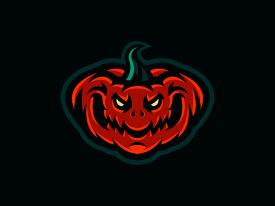 PUMPKIN LOGO MASCOT art badge brand concept designer esport esport logo esports esports logo halloween halloween design icon identity illustraion mascot logo pumpkin pumpkins spooky sports logo vector