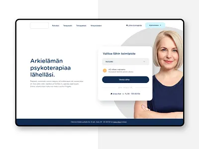 Hero booking hero medical therapy web design webdesign website