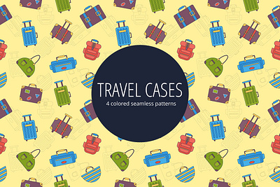 Travel Cases Vector Seamless Pattern cases graphics pattern travel typography vector