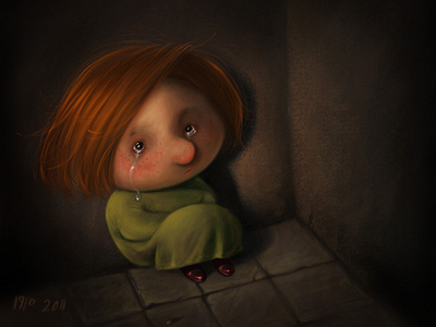 Sad girl 2dart character design cinema concept design concept art concept design crying girl cute cute girl digital painting illustration photoshop illustration realistic illustration sad face sad girl