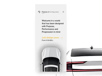 Polestar Configuration app automotive car clean concepts configurator design digital e commerce gestures interaction interaction concepts interactive interface interface concept minimal ui ux uxdesign volvo
