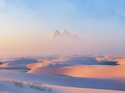 The Desert desert landscape pyramids