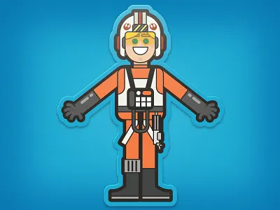 Space Farm Boy character design childrens illustration digital art disney illustration kidlit kids art lucasfilm star wars vector