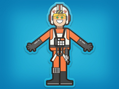 Space Farm Boy character design childrens illustration digital art disney illustration kidlit kids art lucasfilm star wars vector