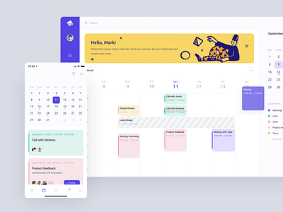 Calendar calendar dashboard dashboard ui date meeting planing schedule template week